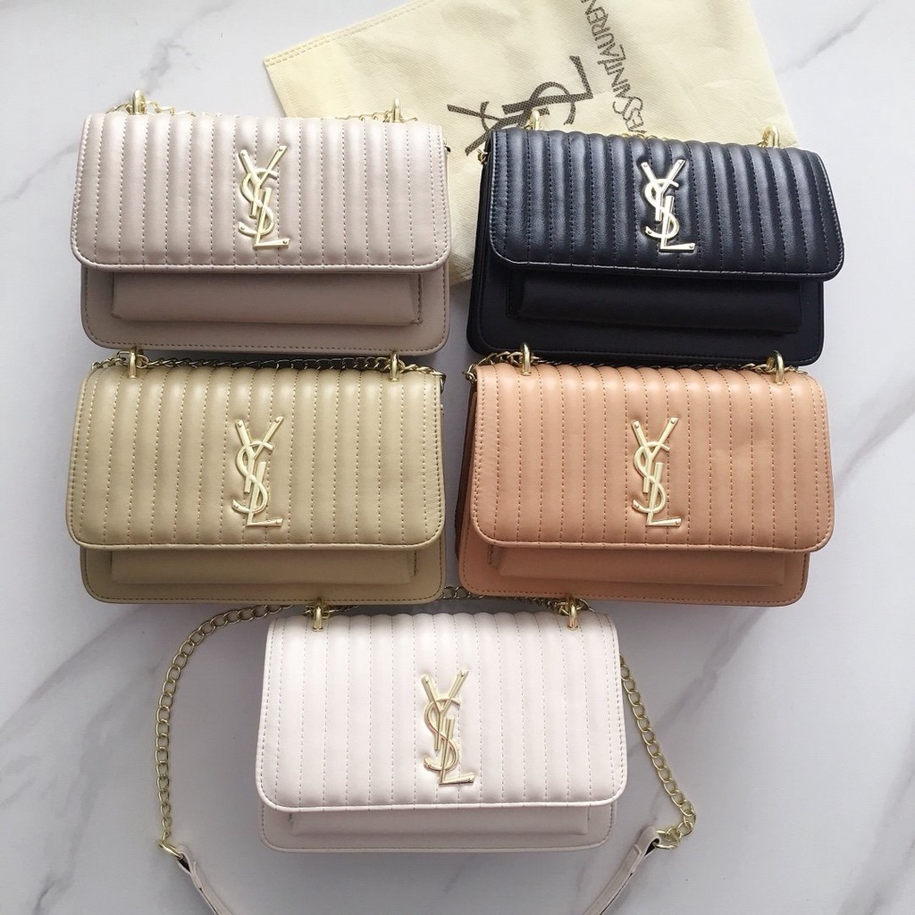 3/17-45# Ysl Túi Đeo Chéo Chất Liệu Da Cao Cấp Thời Trang Dành Cho Nữ
