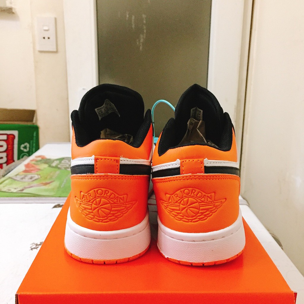 Giày Jordan 1 Low shattered backboard, giày Force 1 cam đen trắng