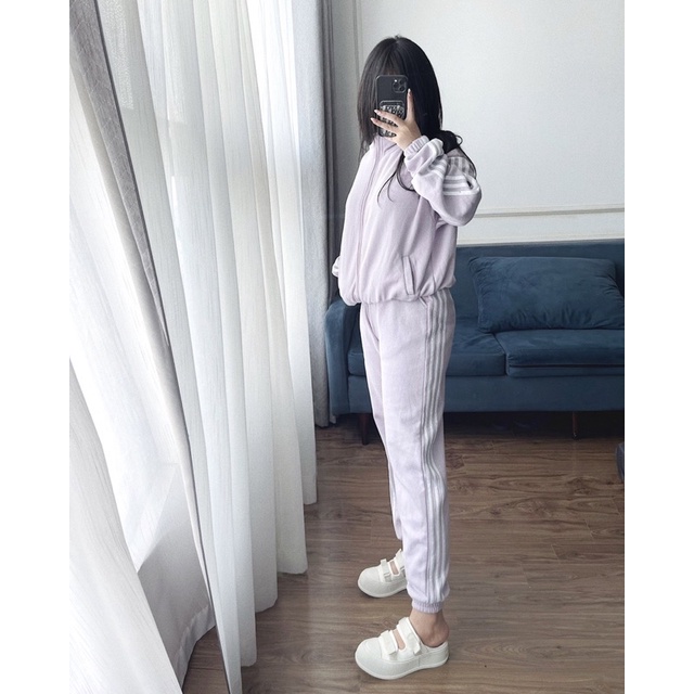 SN79 - BỘ NỮ KHOÁ CỔ TRỤ DAS TÍM NHẠT