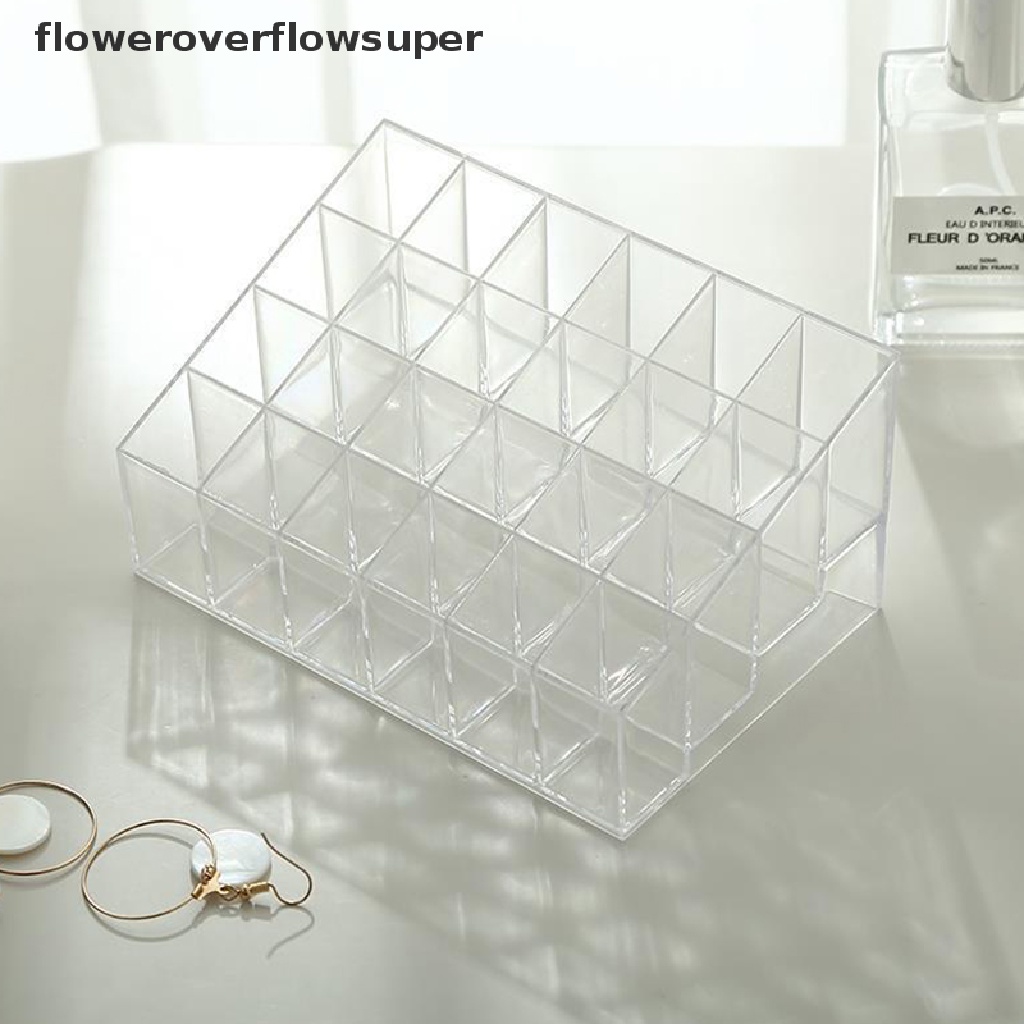 Khay Nhựa Acrylic Trong Suốt 16 / 24 Ngăn Đựng Son Môi Tiện Dụng