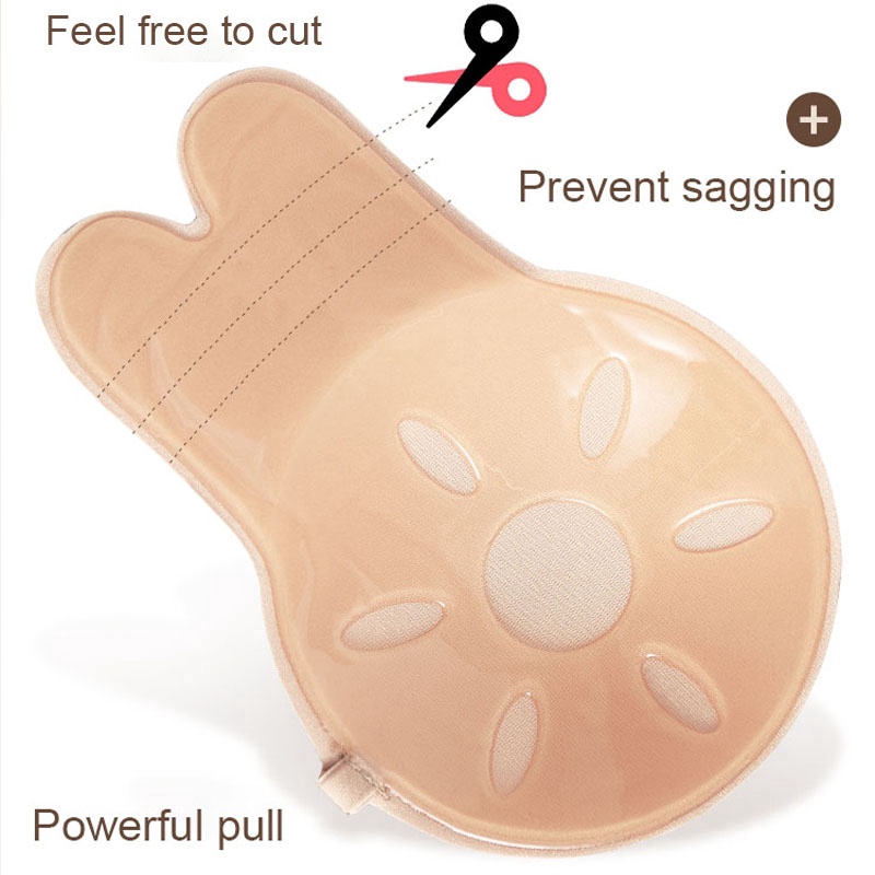 Miếng Dán Nâng Ngực Silicone Hình Tai Thỏ Cho Nữ