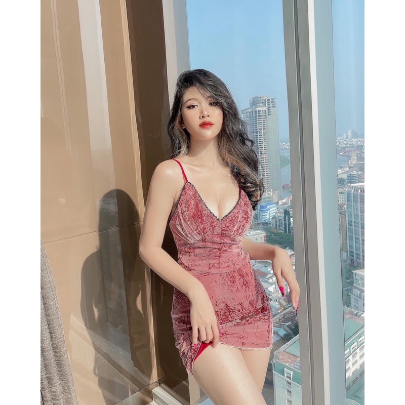 Đầm Lưới Bling Yoona HT Đỏ 3044