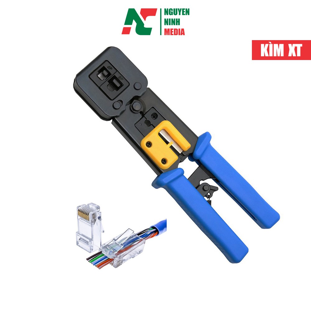 Kìm bấm mạng xuyên thấu (RJ45+RJ11) tặng 10 hạt mạng xuyên thấu