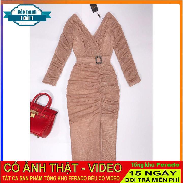 [ xả kho ] MiD Đầm dài tay dáng body quyến rũ V1214 Mie Design kèm ảnh thật