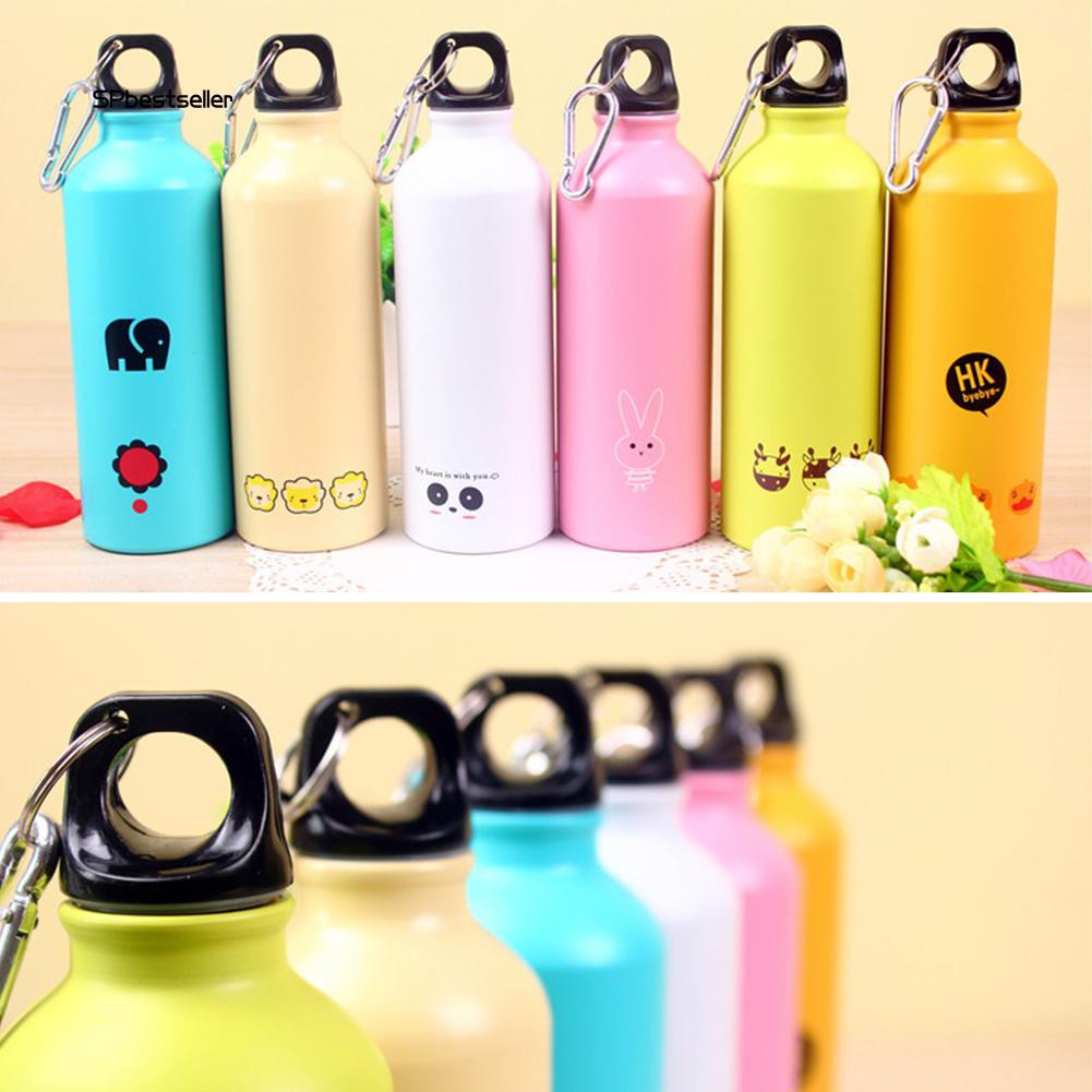 Bình đựng nước in hình động vật dễ thương chất lượng cao 500ml