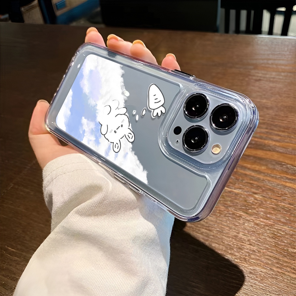Ốp Điện Thoại Trong Suốt Hình Thỏ Đám Mây Cho iphone 14 Pro Max Plus 13 11 12 7Plus X XR XS Max 7 8 SE 2020