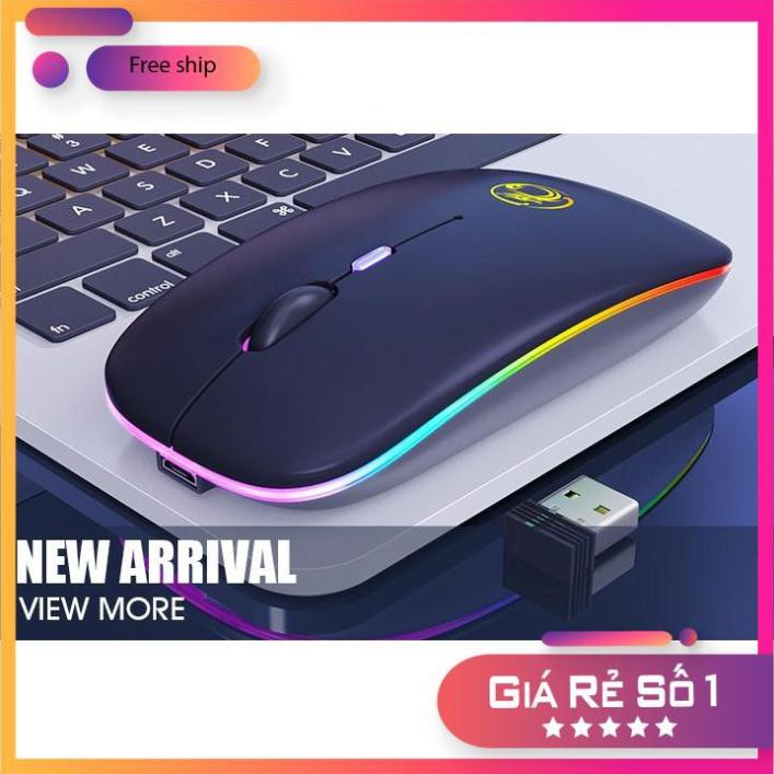 CHUỘT K DÂY wireless 2.4Ghz IMICE E-1300 Pin Sạc  - LED RGB Chính hãng