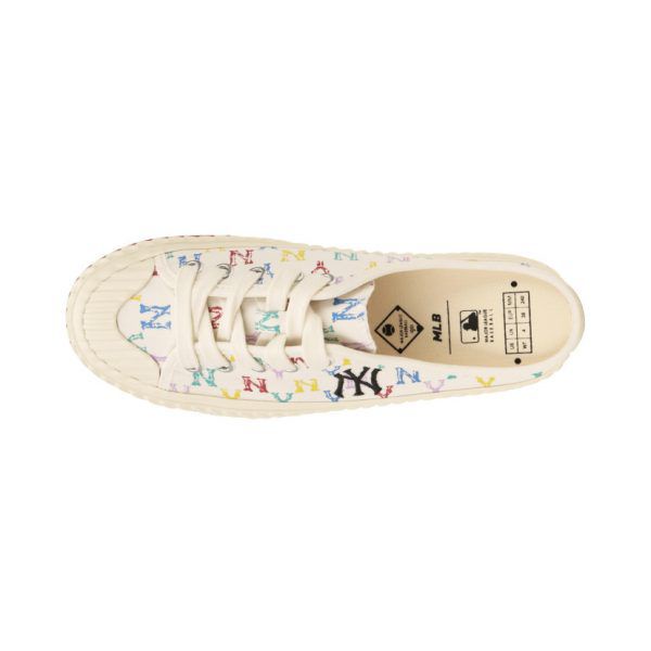 Giày MLB Playball Mule Monogram NY White 32SHSM111-50W - Hàng Chính Hãng - Bounty Sneakers