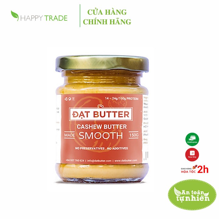 Bơ hạt điều xay mịn tự nhiên Đạt Butter (150g)