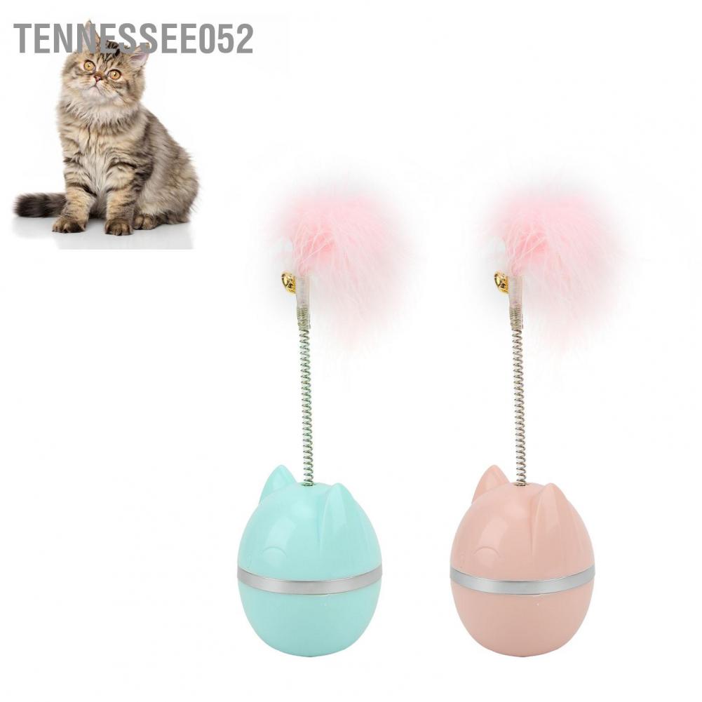 Hàng Sẵn Đồ chơi lật đật kèm lông vũ cho mèo với chuông【Tennessee052】