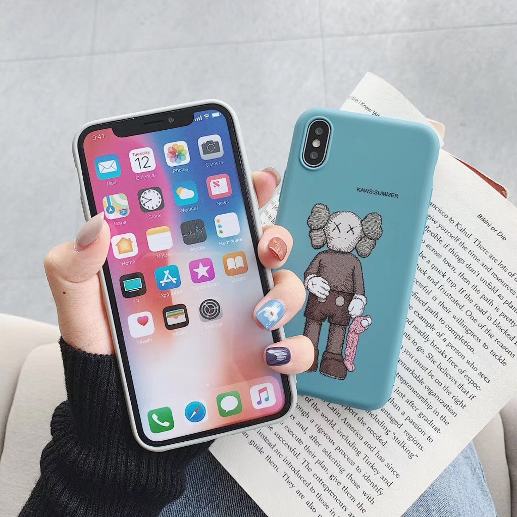 Ốp điện thoại in hình nhân vật KAWS xinh xắn cho iphone11 11pro 11pro Max XR XSmax X I8 IP7 PLUS I6S