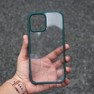Ôp lưng Rock viền màu lưng trong suốt iPhone 12/ 12 Pro Max ( ảnh thật ảnh cuối)
