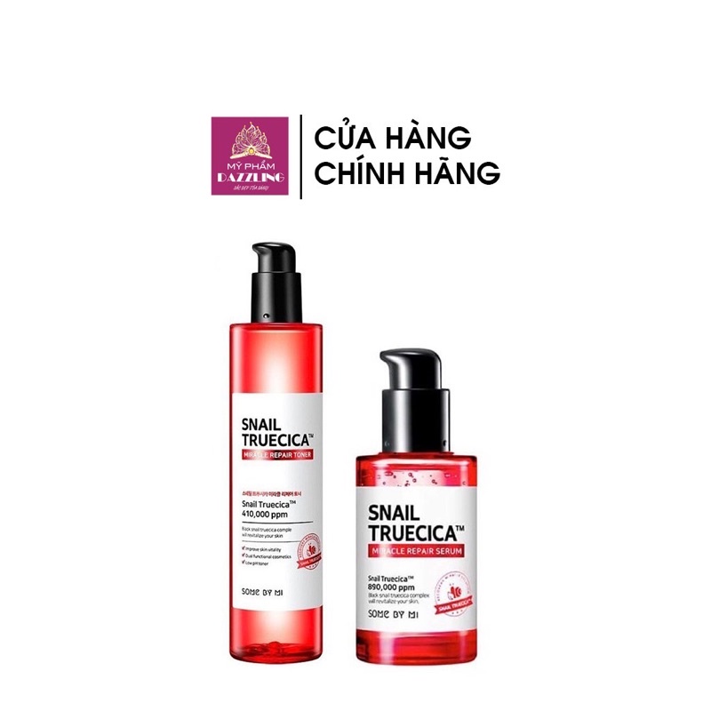 Combo Toner + Serum Ốc Sên Tái Tạo Da Some By Mi Snail Truecica Fullsize