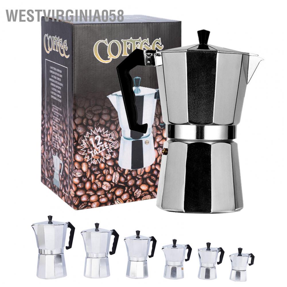 Có thể bán buôn Moka Pot Ý Máy pha cà phê trên mặt bếp bằng nhôm Hợp kim Phong cách châu Âu Đồ dùng bát giác Westvirginia058 Hàng giao ngay
