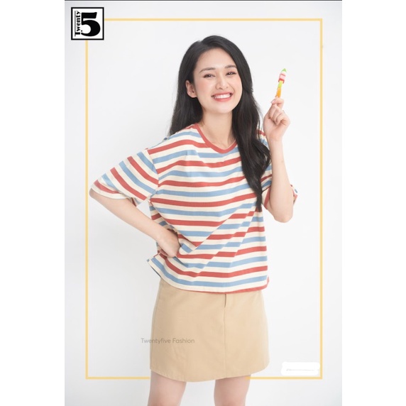 Chân váy nữ trơn dáng A chất kaki mỏng Twentyfive 3707