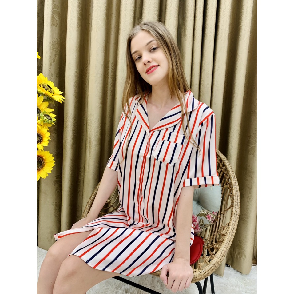 Đầm ngủ sexy vải satin cao cấp