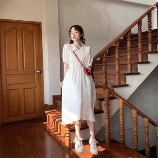 Đầm midi viền ren