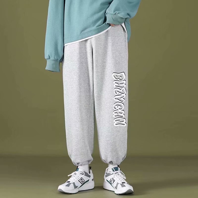 Quần jogger dáng dài in chữ BHZYCHN cỡ lớn M-5XL cho nam
