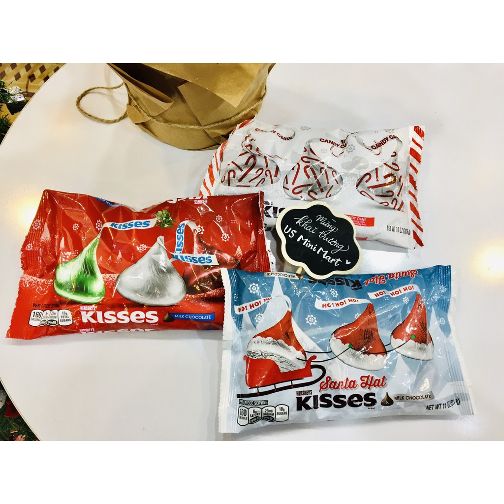 [COMBO 3 GÓI 3 LOẠI] Socola Hershey Kisses Milk chocolate 303G - Chính Hiệu Mỹ - US MiniMart