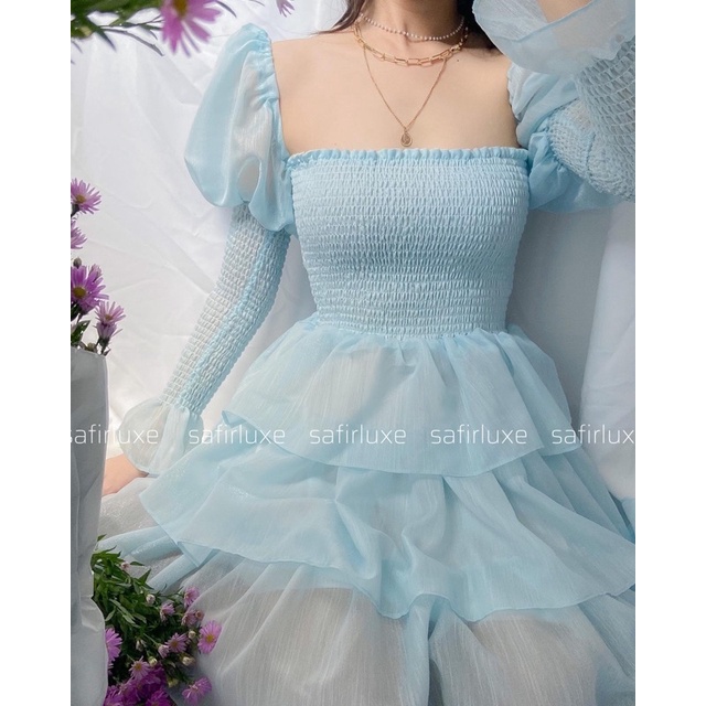 SAFIR - Đầm tầng tay bồng Ella Dress