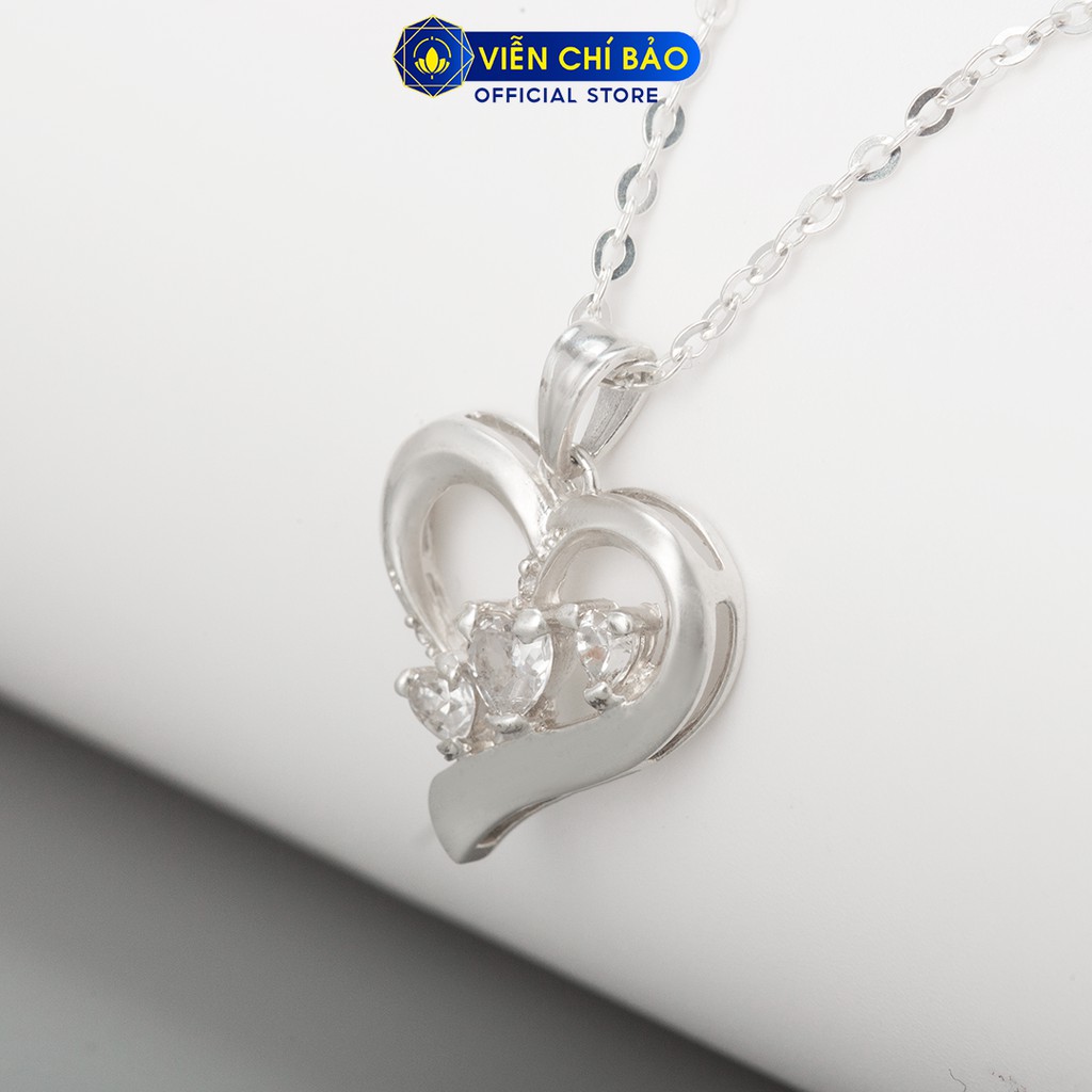 Dây chuyền bạc nữ mặt trái tim khắc tên theo yêu cầu (Inbox shop) thời trang phụ kiện trang sức nữ Viễn Chí Bảo M400015