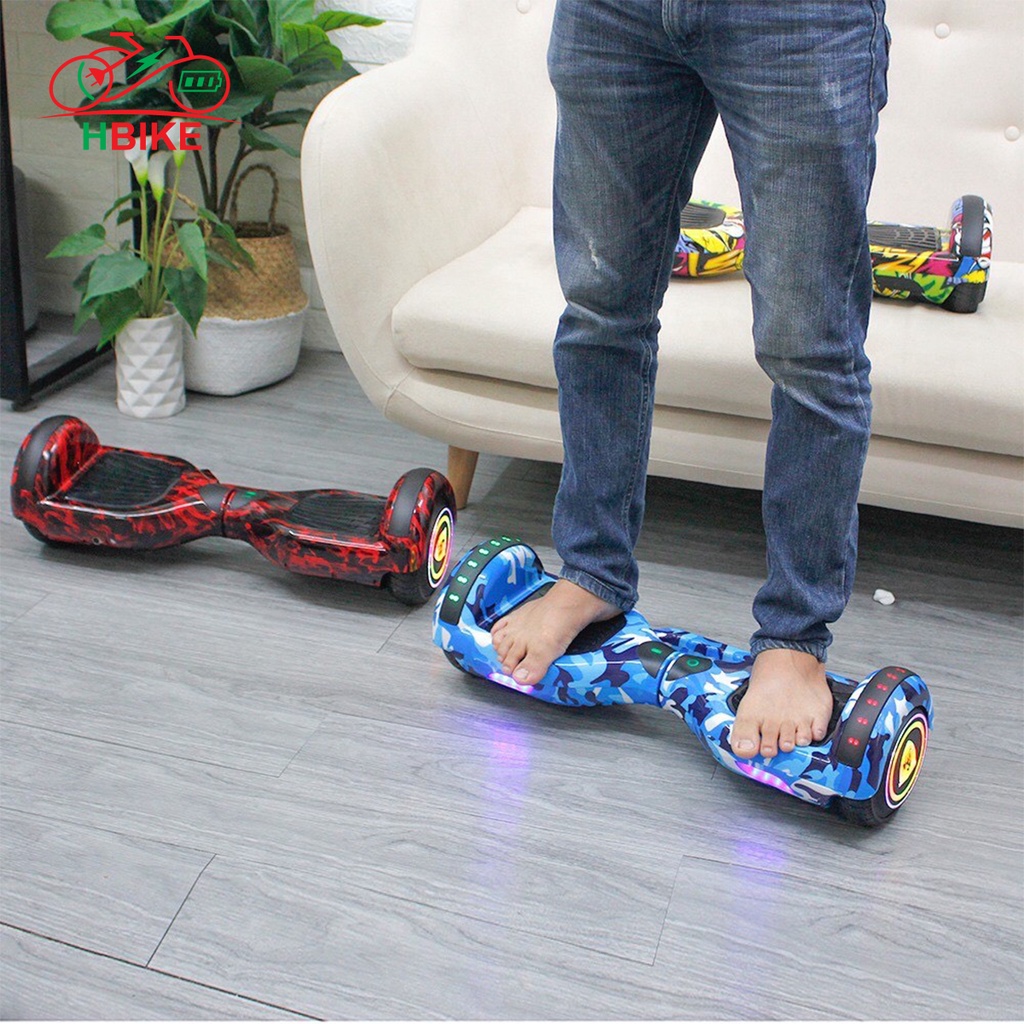 Xe điện tự cân bằng bánh xe 6.5 inch H-BIKE có loa bluetooth và đèn Led
