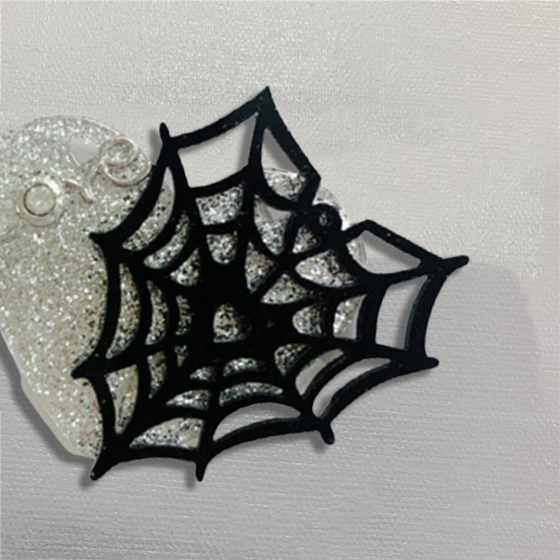 Kẹp Tóc Mạng Nhện Hình Trái Tim Halloween