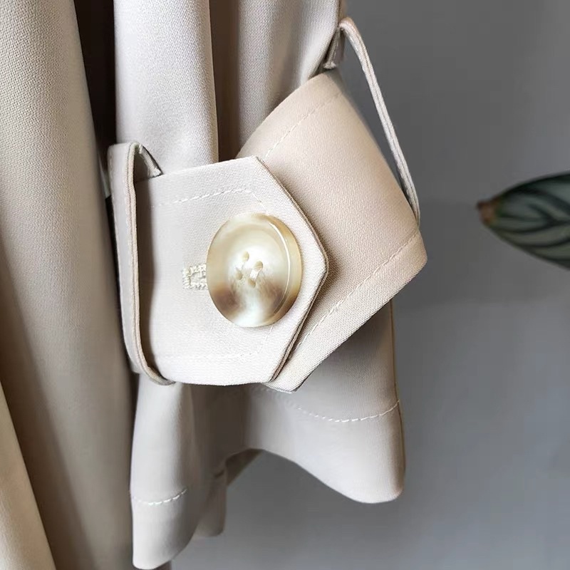 Áo khoác măng tô dáng dài vải mềm mịn kèm hình thật