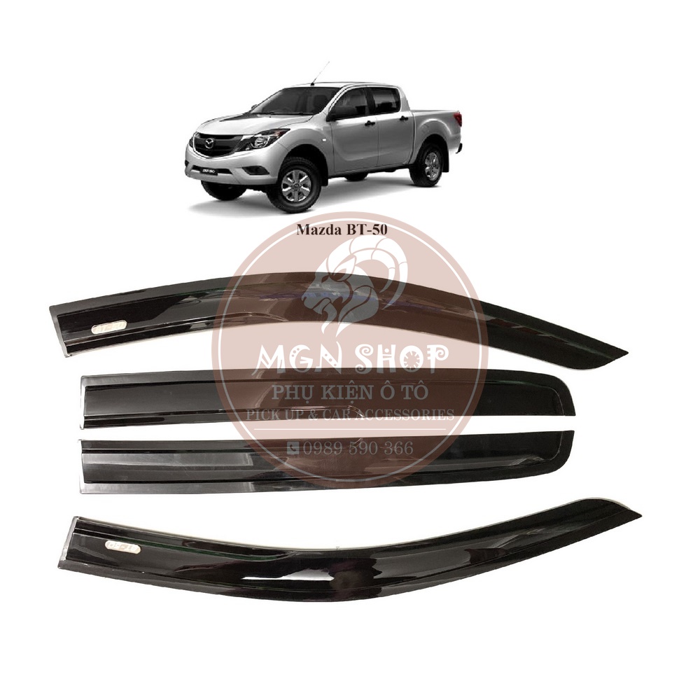 [Vè che mưa] [Mazda BT-50 2012 - 2021] màu đen