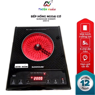 Bếp hồng ngoại đơn sunhouse shd6011, bếp hồng ngoại shd6011 hàng chính hãng công suất 2000w