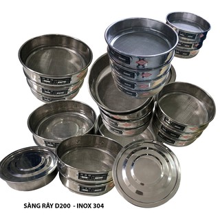 SÀNG RÂY D20CM INOX 304 NHIỀU KÍCH CỠ MESH (MM)