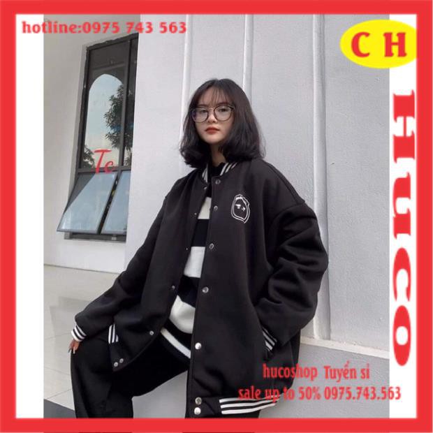 ÁO Khoác bomber logo mặt cười  thời trang thu đông Nam Nữ chất nỉ form thụng tay bồng  unisex freesize mặc đôi nhóm | BigBuy360 - bigbuy360.vn
