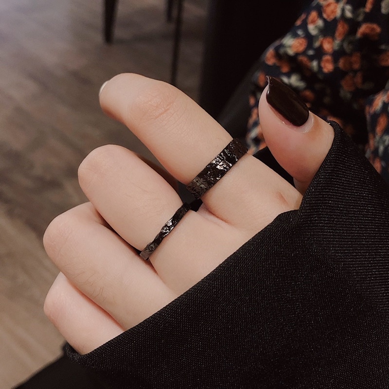 Nhẫn bạc SOFF CLUB S925 mạ thiếc đen không phai, không ra màu