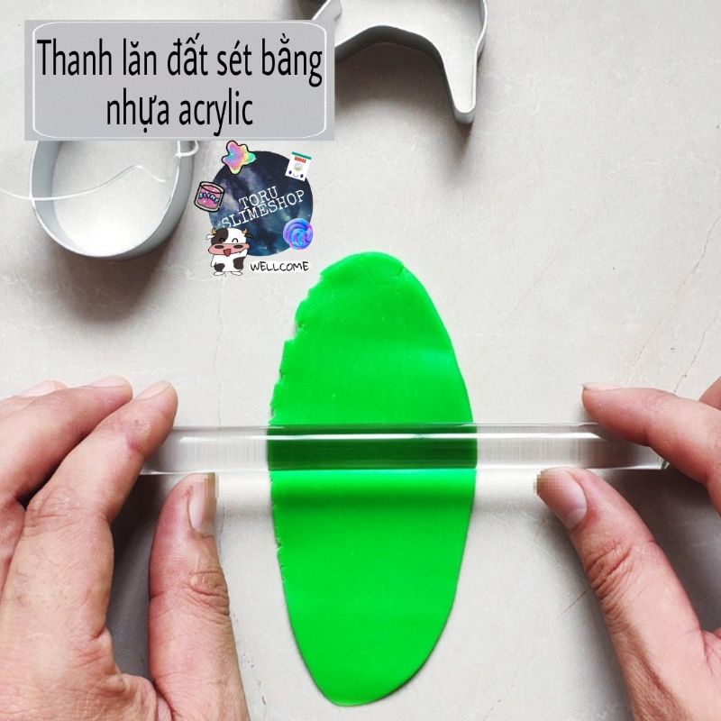 Thanh lăn đất sét bằng nhựa acrylic trong suốt toru_slime