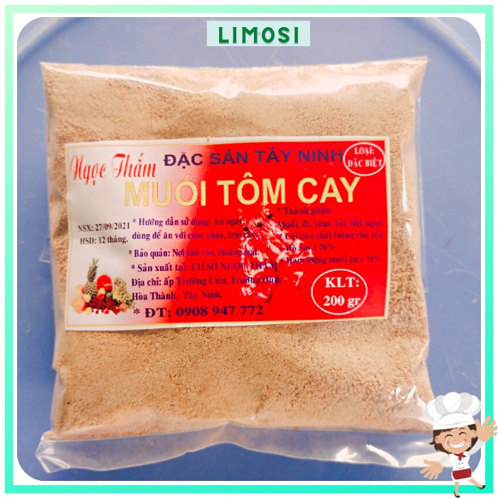 muối tôm cay tây ninh loại ngon muối ớt tôm đặc biệt siêu cay hạt nhuyễn chính gốc loại 1 limosi KX  31 ( chấm trái cây)