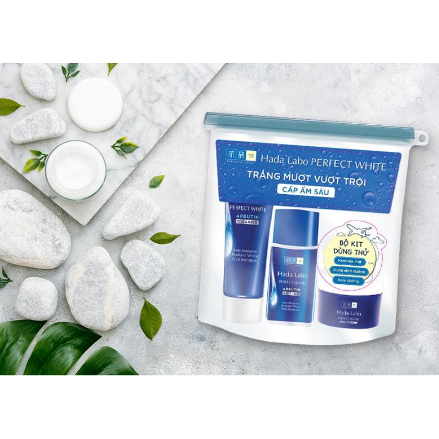 Set 3 Sữa Rửa Mặt hada labo💕𝑭𝒓𝒆𝒆𝒔𝒉𝒊𝒑💕Bộ Dưỡng Trắng Hada Labo Perfect White ( Kem Rửa Mặt 3g + Dung Dịch Dưỡng 3ml + Kem | BigBuy360 - bigbuy360.vn