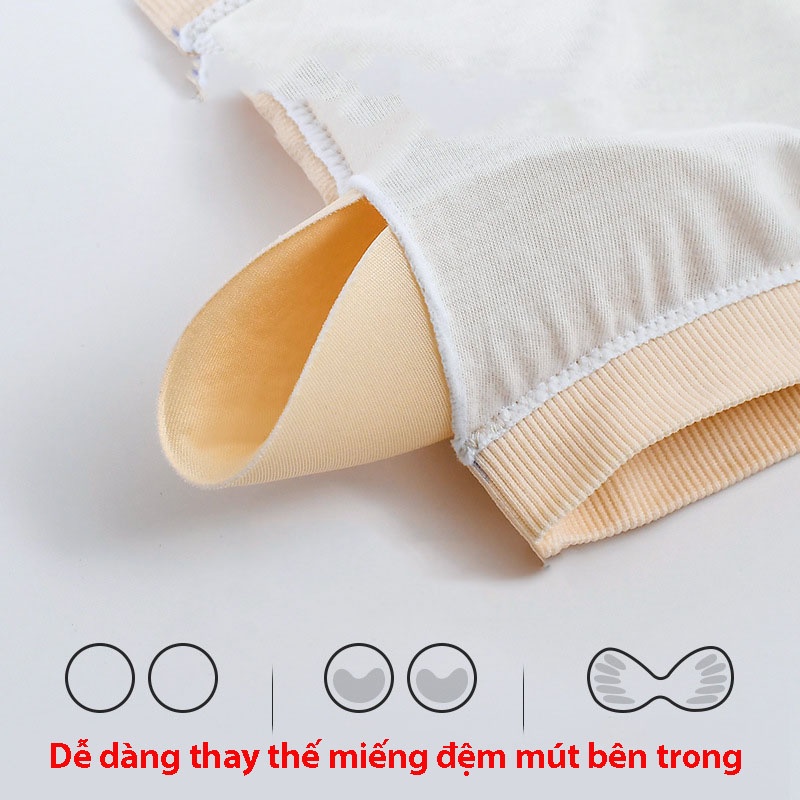 Tặng dây áo lót - Áo Bra Quây Ngực Không Dây HICKES LACING SYSTEM, Vải cotton Thoáng Khí, Mặc Váy, Đi Tập Gym Yoga