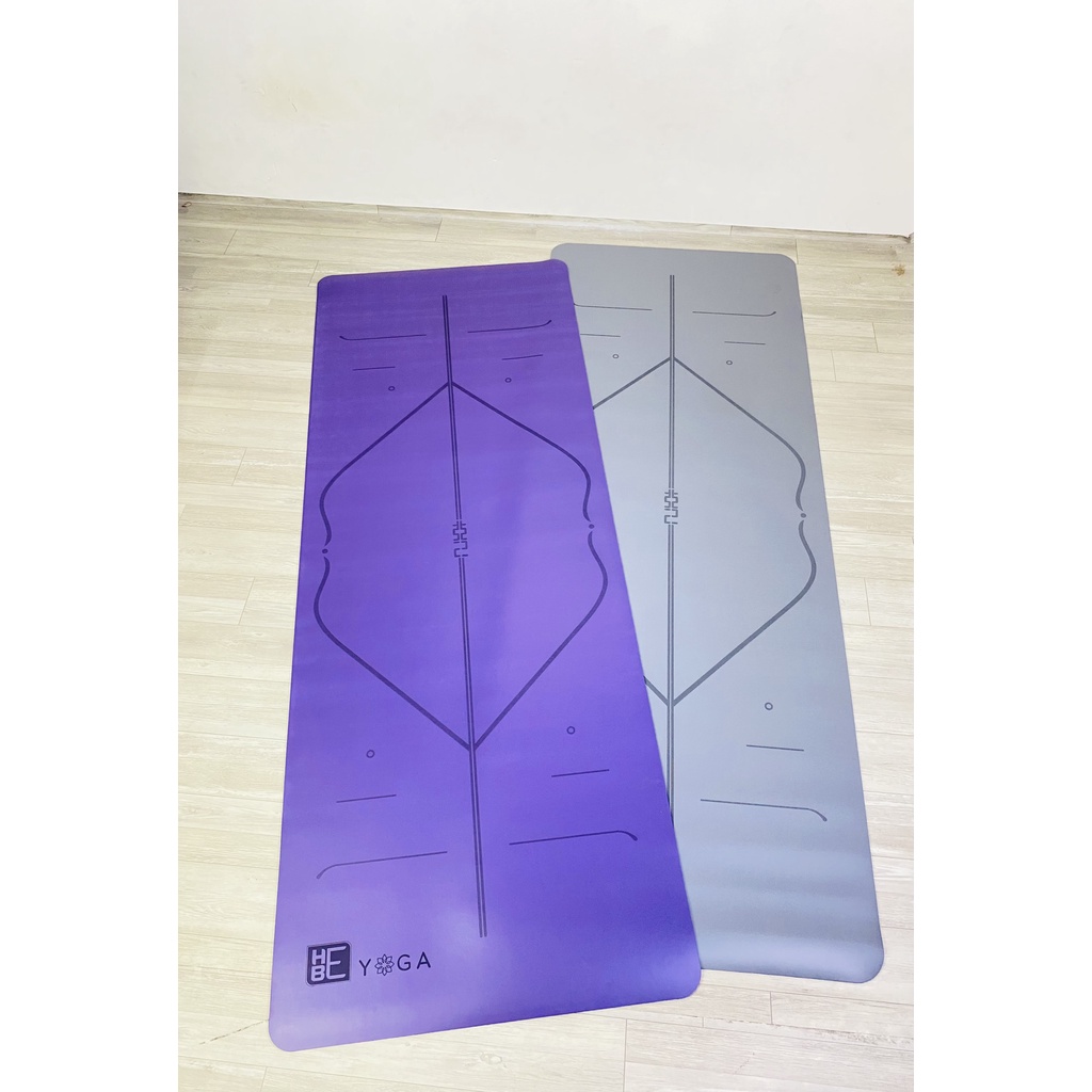 Thảm Tập Yoga Gym Định Tuyến HEBEYOGA PU Cao Su Bronzing Kèm Túi Cao Cấp