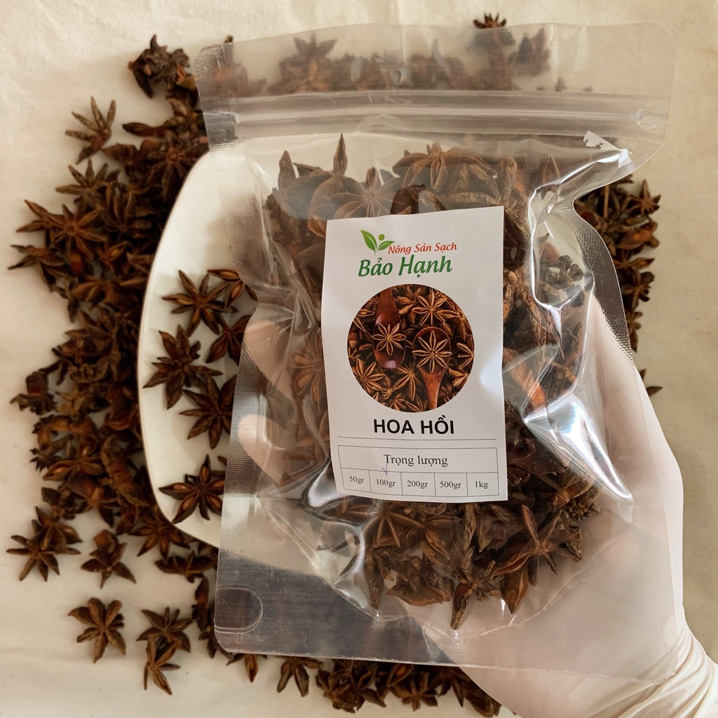 Hoa hồi nguyên chất 100-500gr Star Anise BH Spices chế biến thực phẩm BHS005