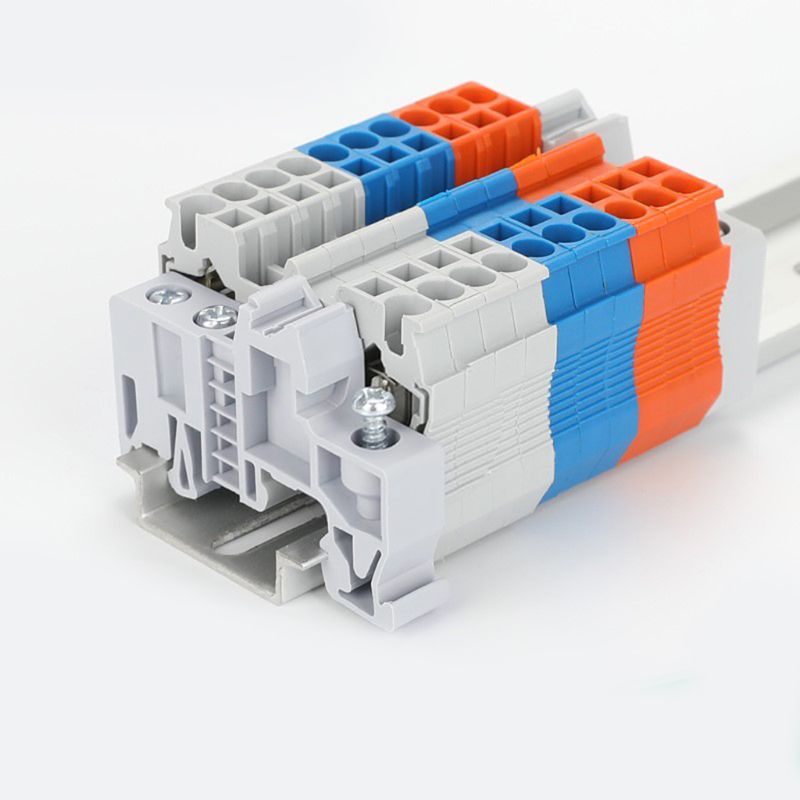 Set 10 Khối Đấu Nối Dây Điện EUK / EUK2 Din Cố Định Chống Cháy Chuyên Dụng