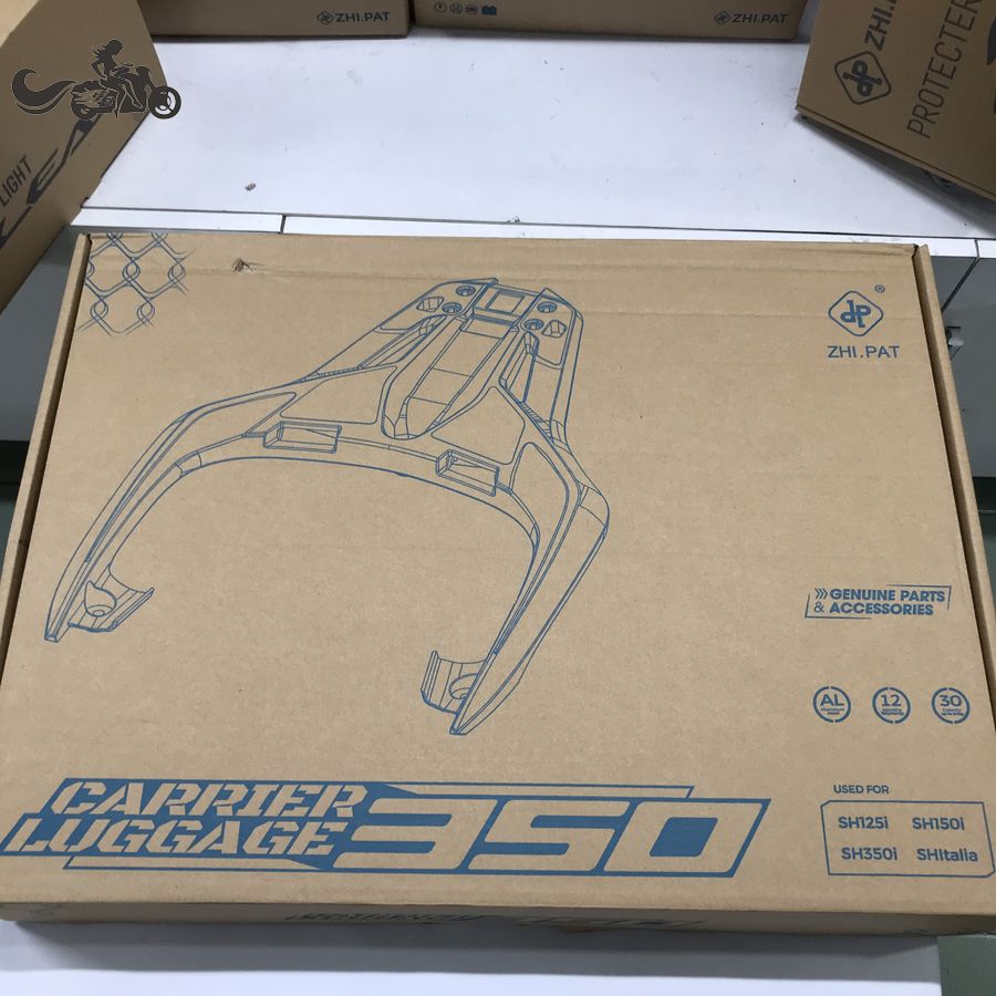 Cảng Sau SH 350i - Tay Dắt SH 350i Nhôm Đúc Cho SH Ý SHVN 2020-2022 125i 150i 300i 350i Chính Hãng Zhi.Pat Màu Đen &amp; Bạc