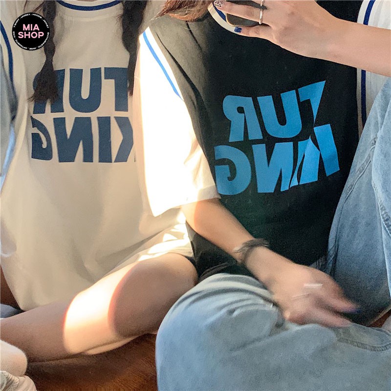 Áo thun tay lỡ MIA, Áo phông nữ form rộng dáng Unisex/Ulzzang mặc lẻ cặp nhóm, Áo bóng rổ hình TURKING
