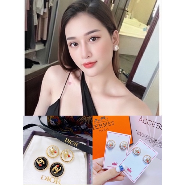 Mẫu Mới Bông chan€l đính đá siêu sang bản vip Ảnh Thật, Hàng Có Sẵn