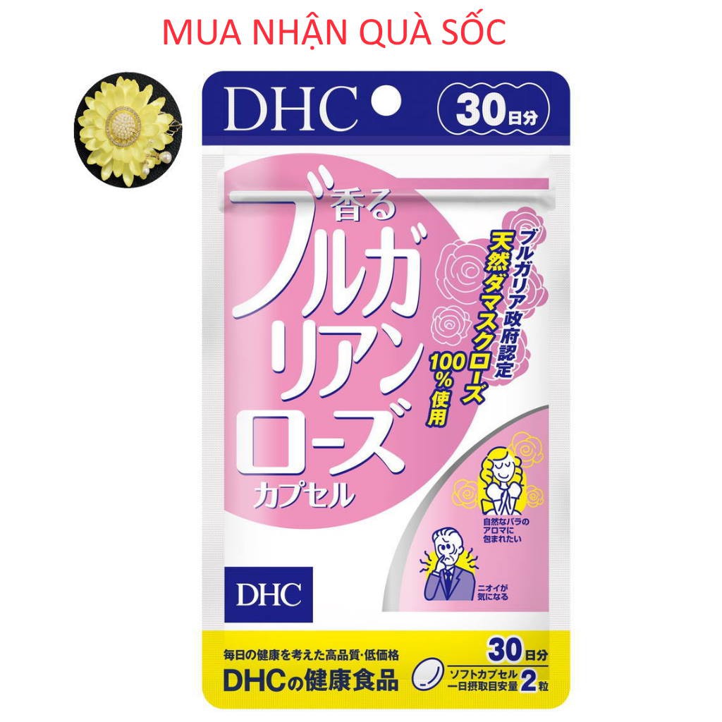 Viên Uống Hương Hoa Hồng DHC Bulgarian Rose Capsule 30 Ngày