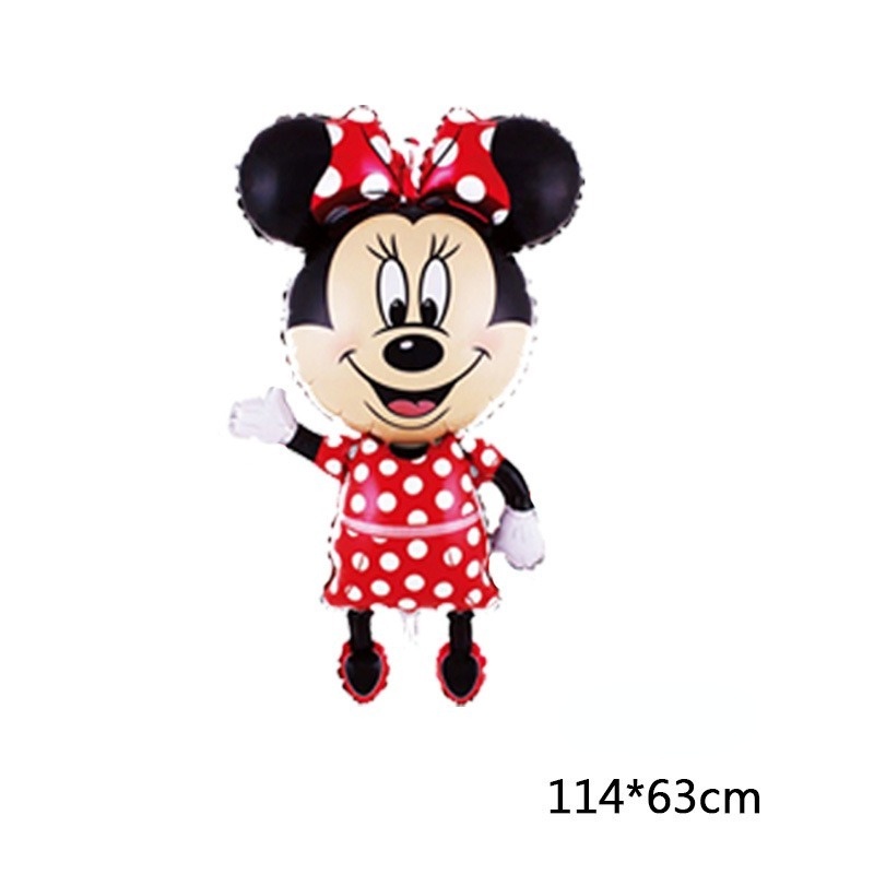 Bong Bóng Phim Nhôm Hình Chuột Mickey Minnie Disney Trang Trí Tiệc Sinh Nhật Đầu Tiên