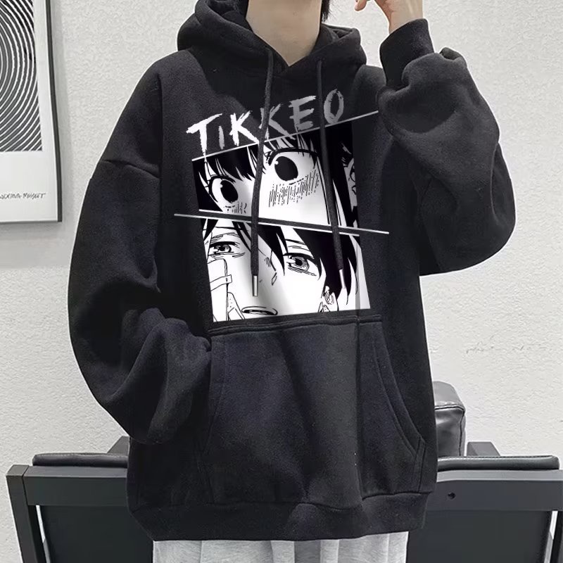 Áo Hoodie Dáng Rộng Phong Cách Hàn Quốc Thời Trang Thu Đông Cho Nam Size M-5xl