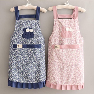 Tạp dề vải cotton chống dầu thoáng khí dễ thương dành cho bạn nữ