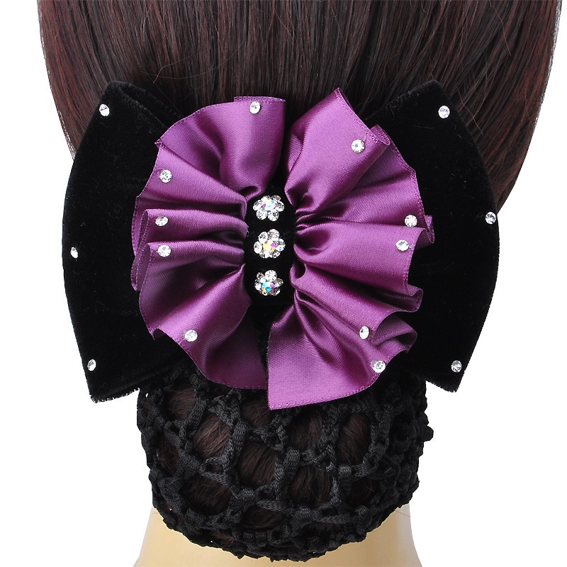 Kẹp Tóc Hình Bông Hoa Phối Lưới Phong Cách Đồng Phục Nhân Viên Văn Phòng