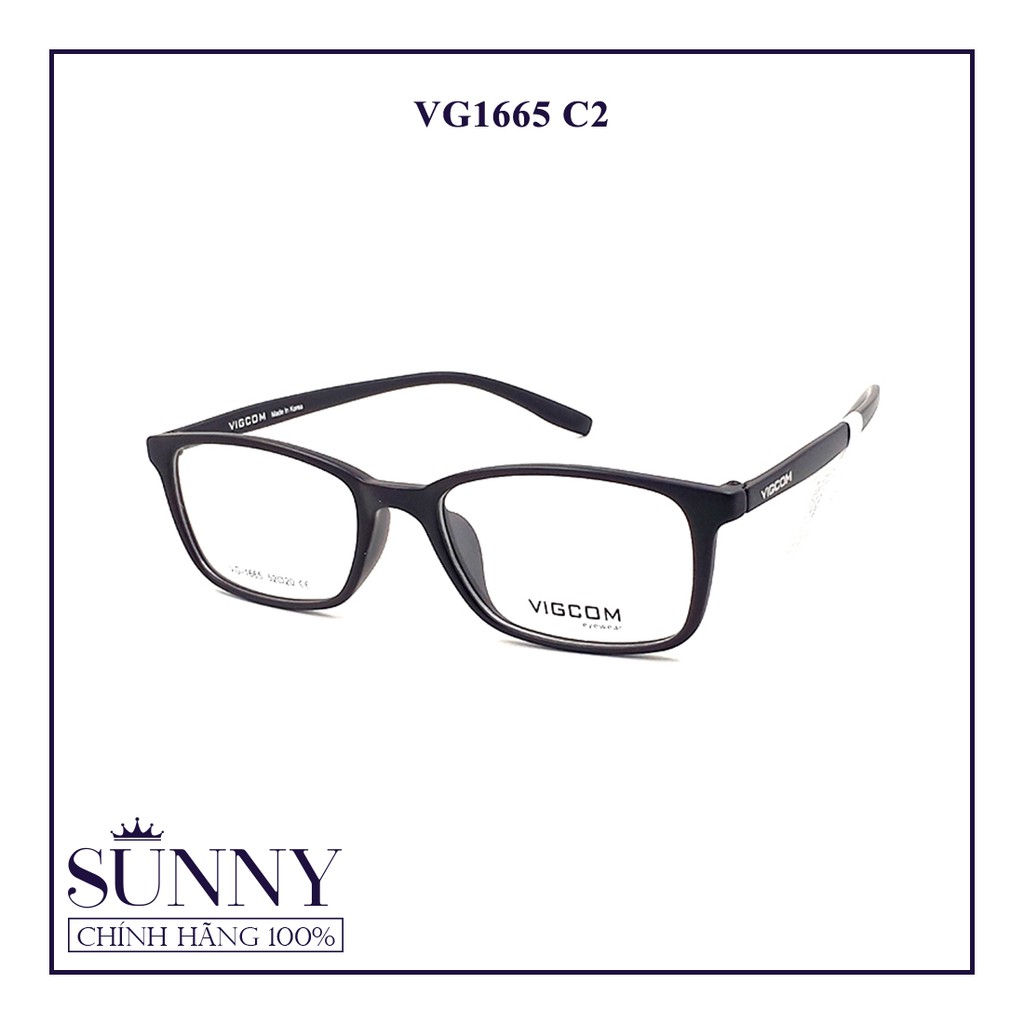 Gọng kính thời trang Vigcom VG1665 nhiều màu chính hãng, thiết kế dễ đeo bảo vệ mắt