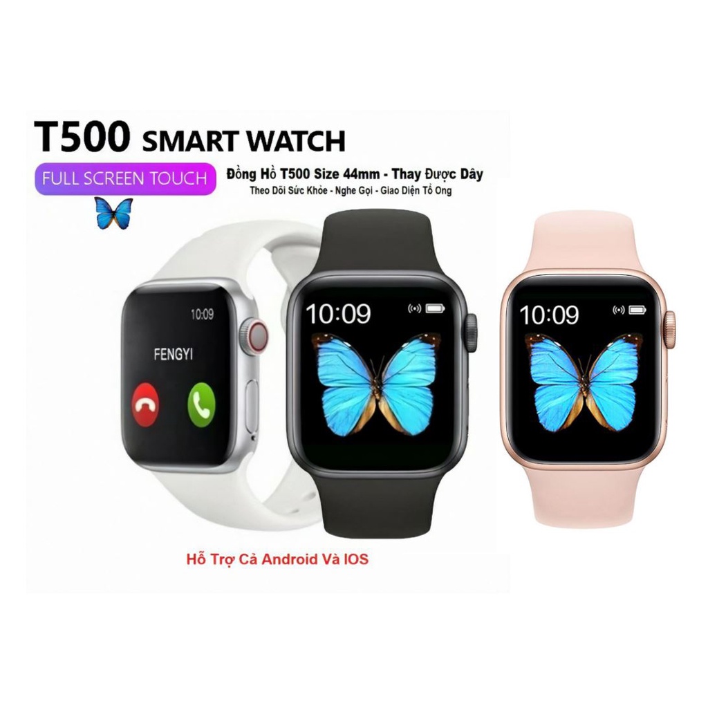 ĐỒNG HỒ THÔNG MINH T500 PLUS - SMART WATCH SERI 6 T500 PLUS - Thay được hình nền tùy ý - Gọi điện nghe nhạc